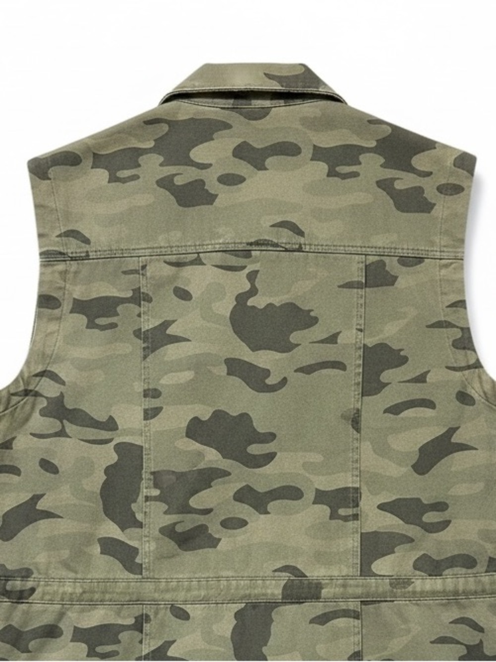Mud Pie Camo Utility Vest Snap Button Drawstring Waist Size Medium - Picture 9 of 9